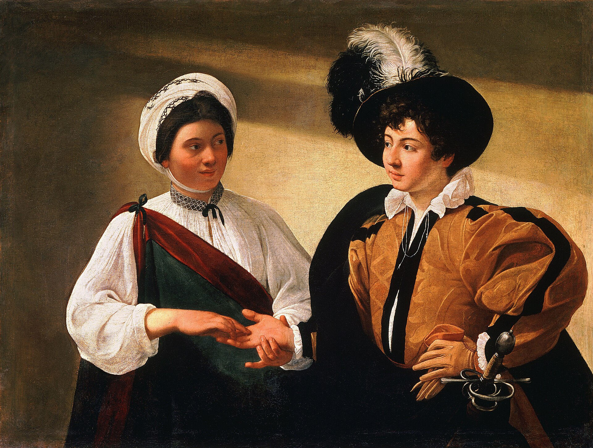Caravaggio — The Fortune Teller-Caravaggio (Louvre)